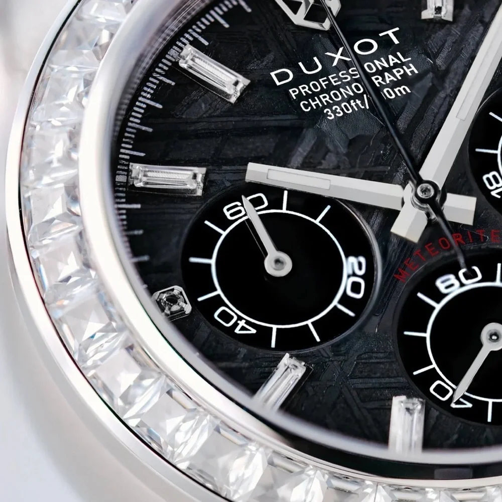 NWT Duxot Accelero Black Meteorite Chronograph Watch